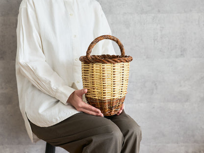 Round Tall Basket / Willow × Caña / ESP 610607-1