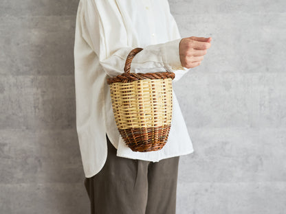 Round Tall Basket / Willow × Caña / ESP 610607-1