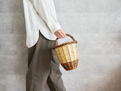 Round Tall Basket / Willow × Caña / ESP 610607-1