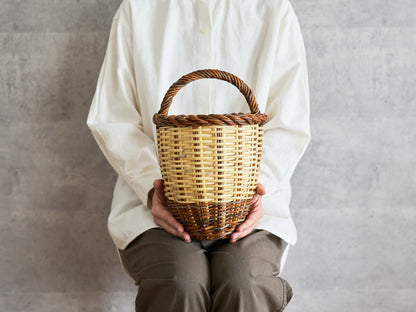 Round Tall Basket / Willow × Caña / ESP 610607-1