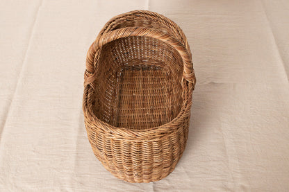 One handle basket -Wing- S, L / Brown Akebi vine / Nagano-JPN 311210