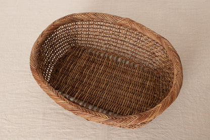 Oval basket XS, S, M, L ,XL / Brown Akebi vine / Nagano-JPN 311226