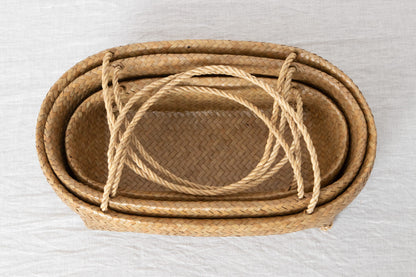 Organizing basket -Oval- with handles S, M, L / Kachū / THA 3115101