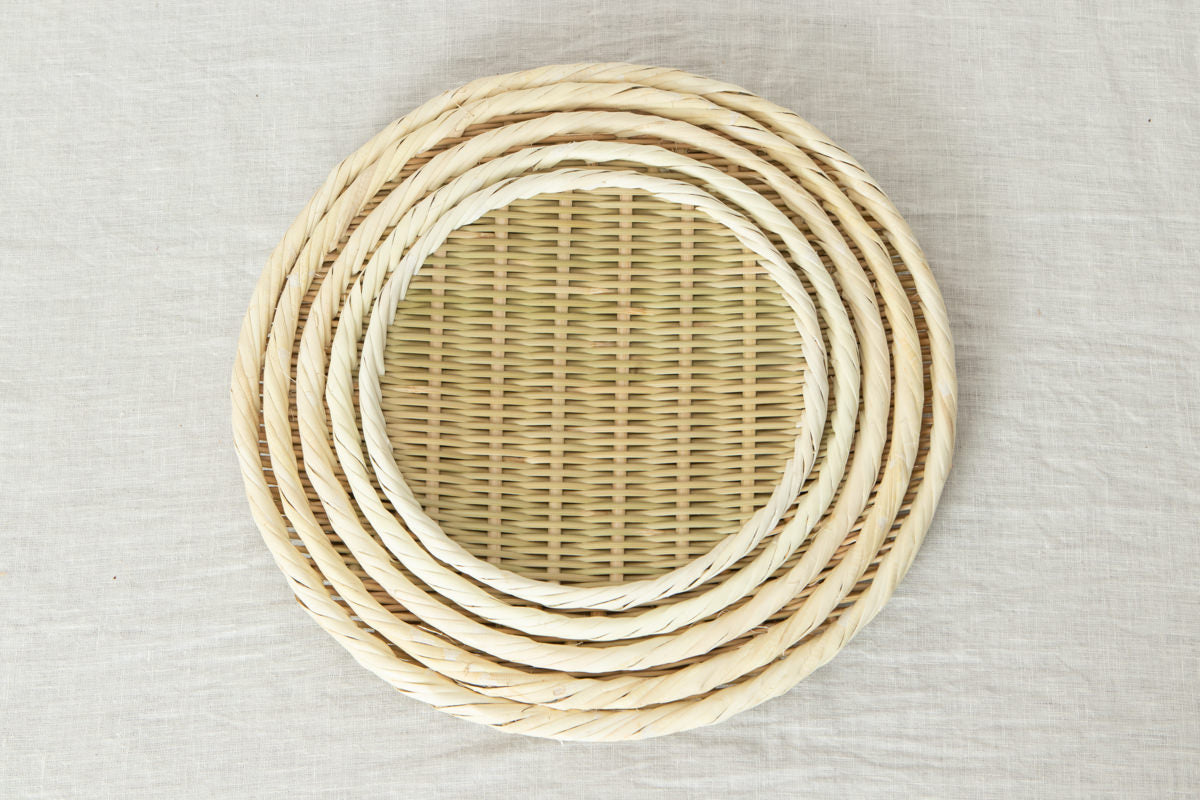 Round plate “Maru-Bon” smaller 5sizes / Bamboo / Nīgata-JPN 650101