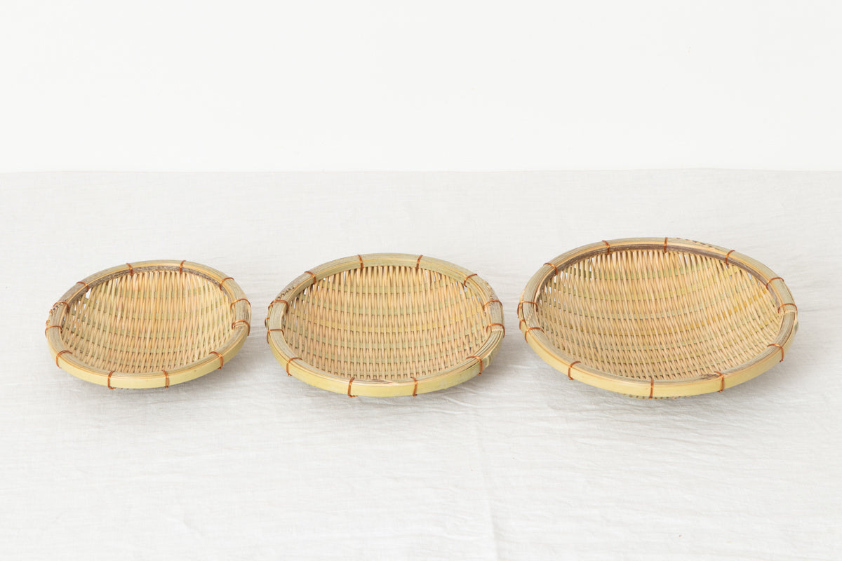 Oval plate(colander) S, M, L / Hachiku bamboo / Aichi-JPN 630106