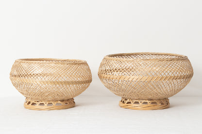 Fabric basket “ŪBāra” M・L 2sizes / Hōrai Bamboo / Okinawa-JPN 430503