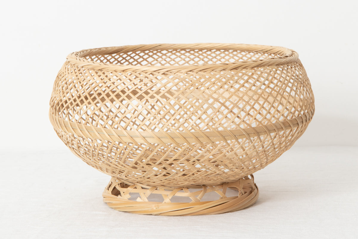 Fabric basket “ŪBāra” M・L 2sizes / Hōrai Bamboo / Okinawa-JPN 430503