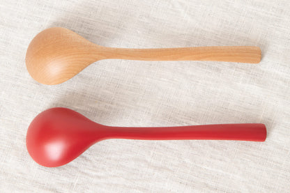 Spoon “Wavy handle” [ Natural, Red ] / Japanese Cherry Birch / Ōita-JPN 211141