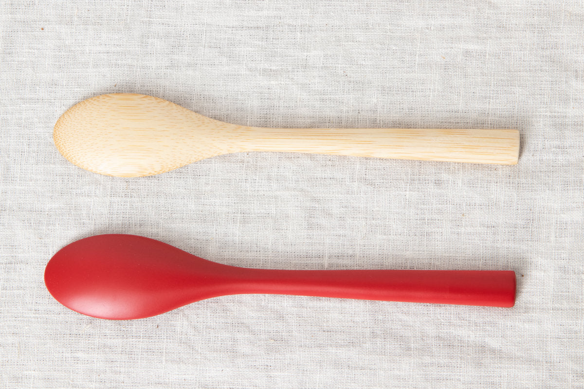 Curry spoon [ Natural, Red ] / Mōsō bamboo / Ōita-JPN 211113