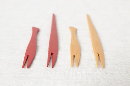 Fish Fork [ Natural, Red ] / Small, Large / Mōsō bamboo / Ōita-JPN 211106