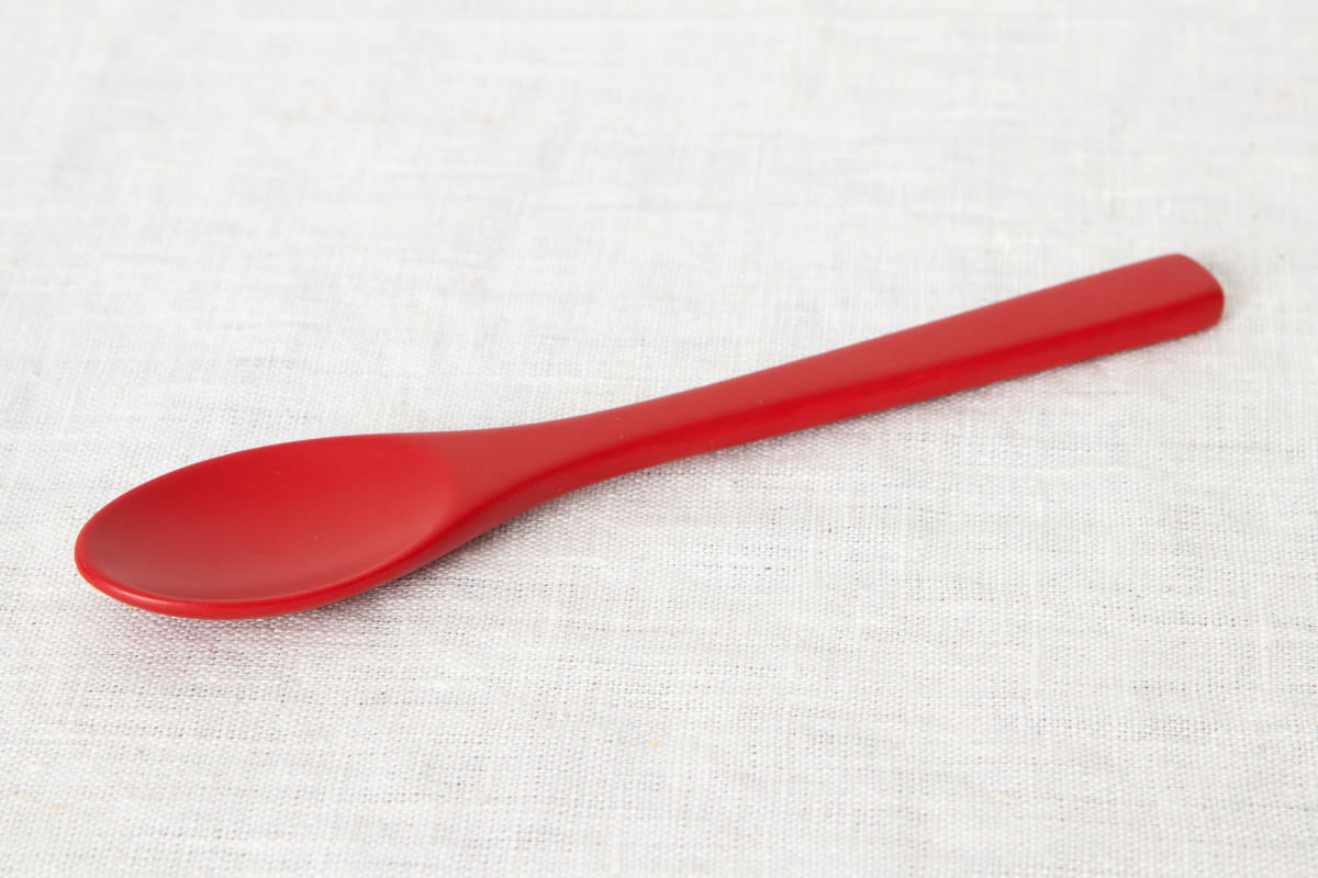 Child Spoon 15cm [ Natural, Red ] / Oval, Round / Mōsō bamboo / Ōita-JPN 211115