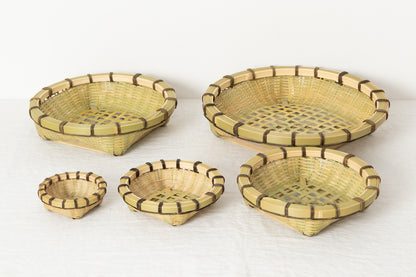 Round table basket 5 sizes / Madake bamboo / Ōita-JPN 220665
