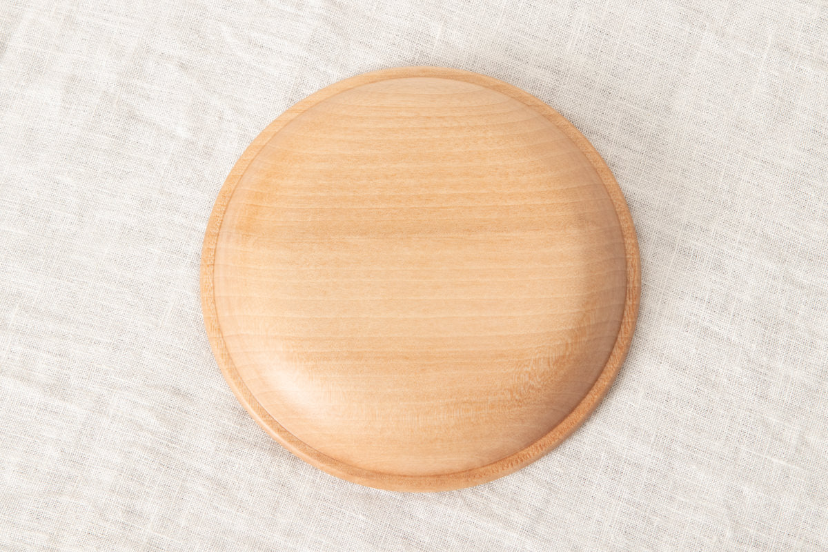 Dessert plate “Edge” Small / Japanese cherry birch / Ōita-JPN 211146-1