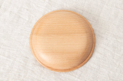 Dessert plate “Edge” Small / Japanese cherry birch / Ōita-JPN 211146-1