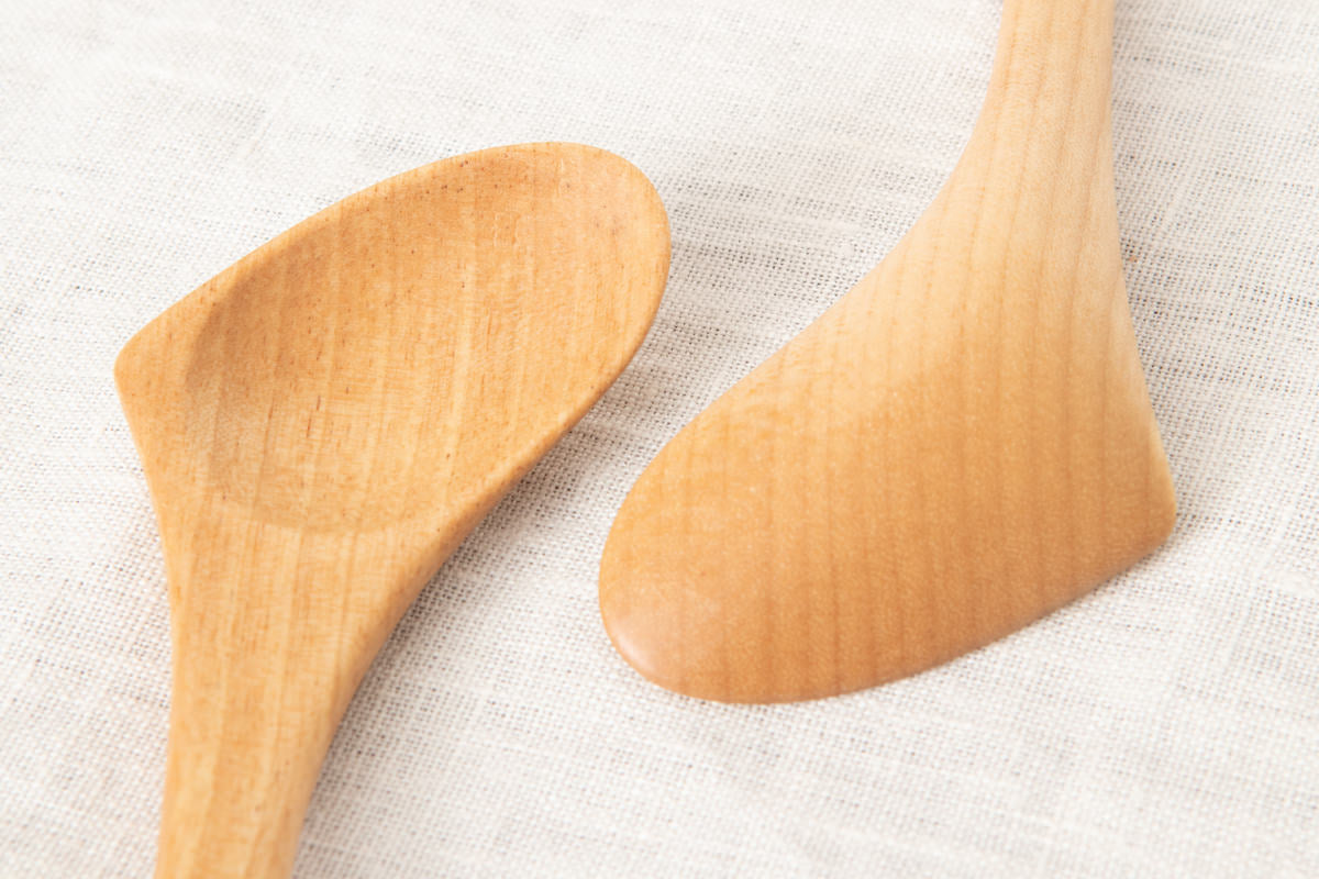 Spoon “Grip” [for Right hand, Left hand] / Japanese Cherry Birch / Ōita-JPN 211154