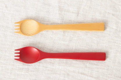Bento(Lunch) spoon [ Natural, Red ] / Mōsō bamboo / Ōita-JPN 211120