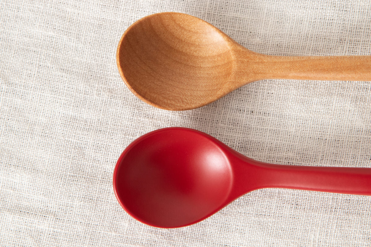 Dessert spoon “ARCH” [ Natural, Red ] / Japanese cherry birch / Ōita-JPN 211142