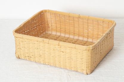 Organizing basket -deep- S,L / White bamboo / Ōita-JPN 850408