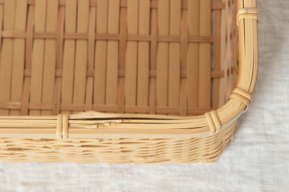 Organizing basket -deep- S,L / White bamboo / Ōita-JPN 850408