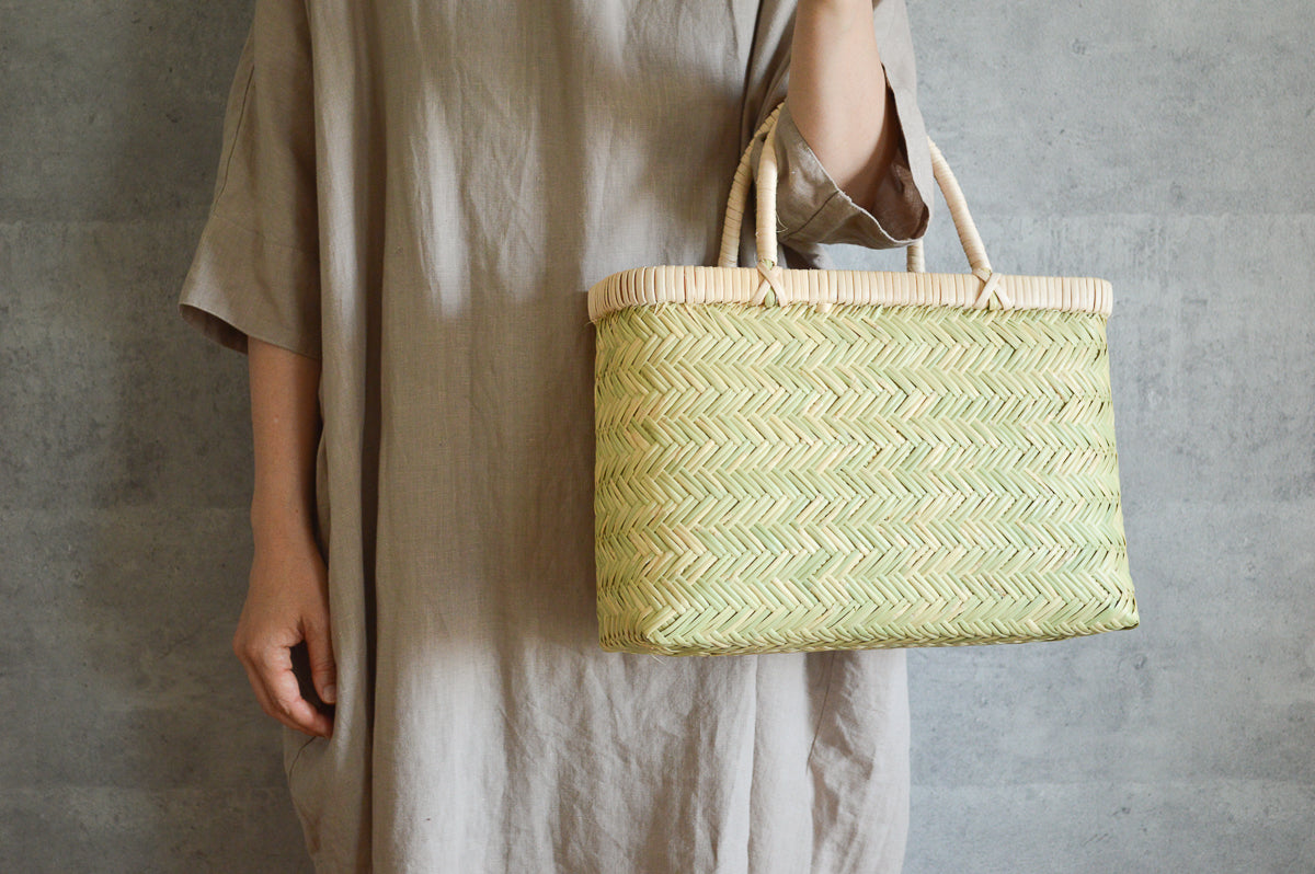 Shopping basket slim / Suzu bamboo / Iwate-JPN 210120-1