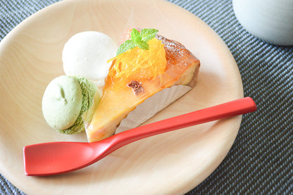 Dessert plate “Edge” Large / Japanese cherry birch / Ōita-JPN 211146-2